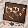 Elixra Wooden State Travel Map